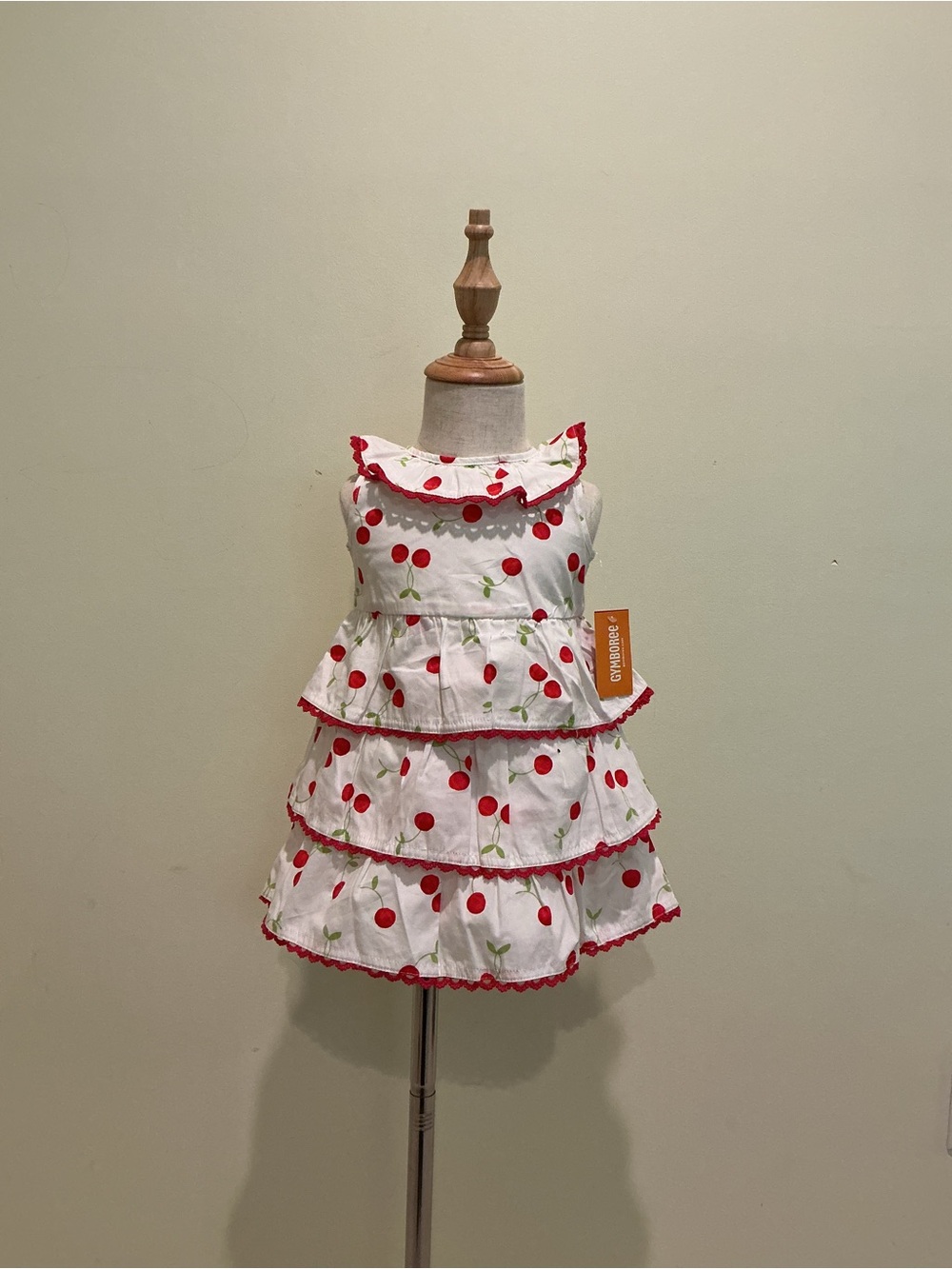 Gymboree White Dress with Red Cherry Print